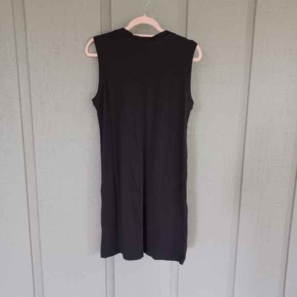 ATM Women Jersey Sleeveless Mini Dress Size S Black Sleeveless Cotton Crew Neck - Picture 6 of 14